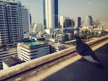 View of city buildings against sky