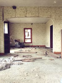 Interior of abandoned building