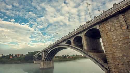 Low angle view of bridge over river