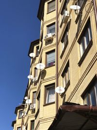 Low angle view of building against clear sky