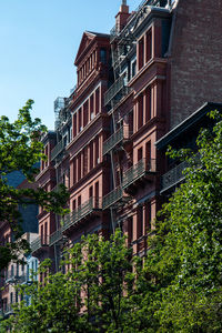 Low angle view of residential building against sky