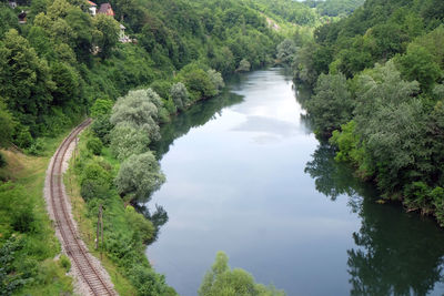 Beautiful landscape of river kupa in ozalj, croatia