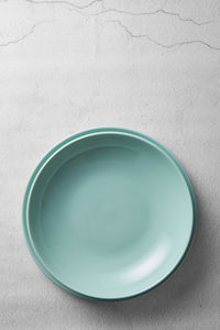 Directly above shot of empty bowl on table