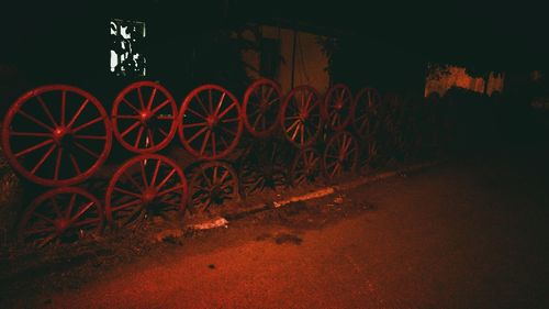 Illuminated lighting equipment at night
