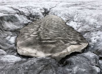 Full frame shot of frozen rock