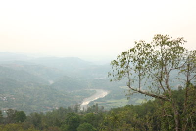 Scenic view of landscape against clear sky