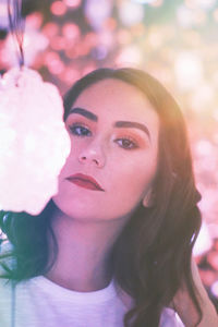 Close-up portrait of young woman