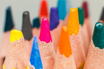 Close-up of colorful pencils