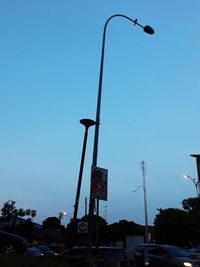 Low angle view of road against clear sky