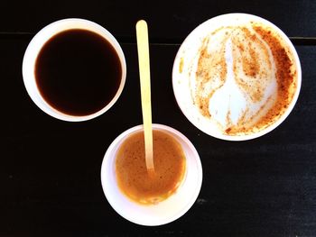 Close-up of coffee cup on table