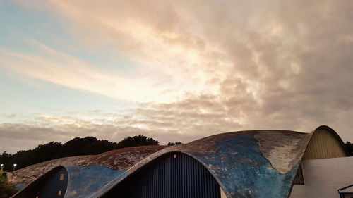 Scenic view of bridge against sky during sunset