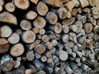 Full frame shot of logs