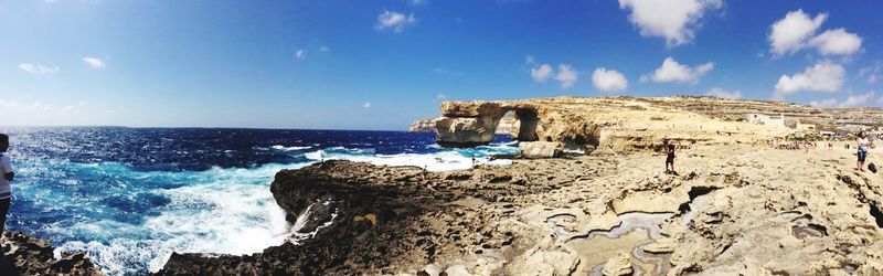 Panoramic view of beach against sky