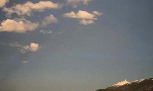 Low angle view of cloudy sky