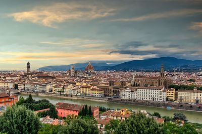 Panoramic view of florence italy townscape.