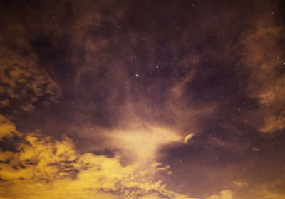 Low angle view of sky at night