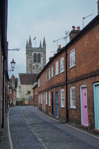 Street amidst buildings in town