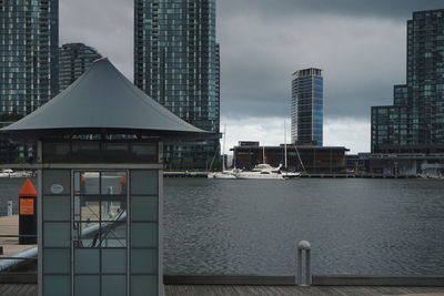 Modern buildings in city against sky