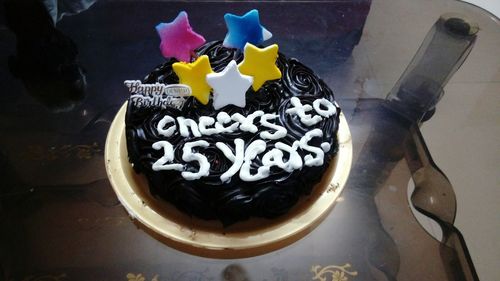 Close-up of cake on table