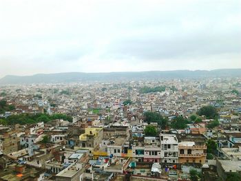 High angle shot of cityscape