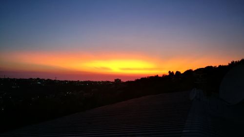 Silhouette of trees at sunset