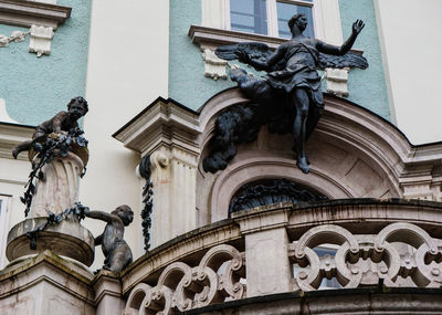 Low angle view of statue