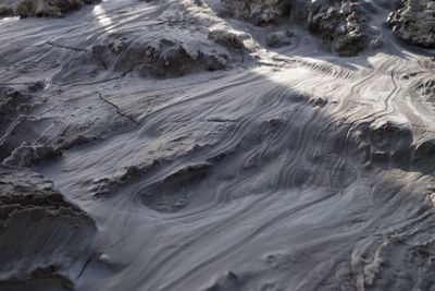 Close-up of sand at beach