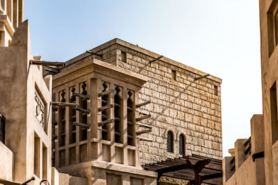 Low angle view of buildings against sky