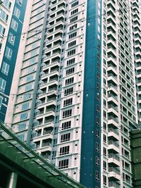 Low angle view of modern buildings in city