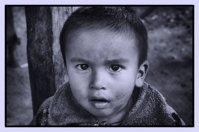 Close-up portrait of cute baby