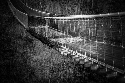 Full frame shot of railing by fence