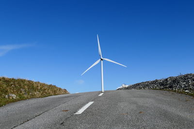 Wind turbines on landscape