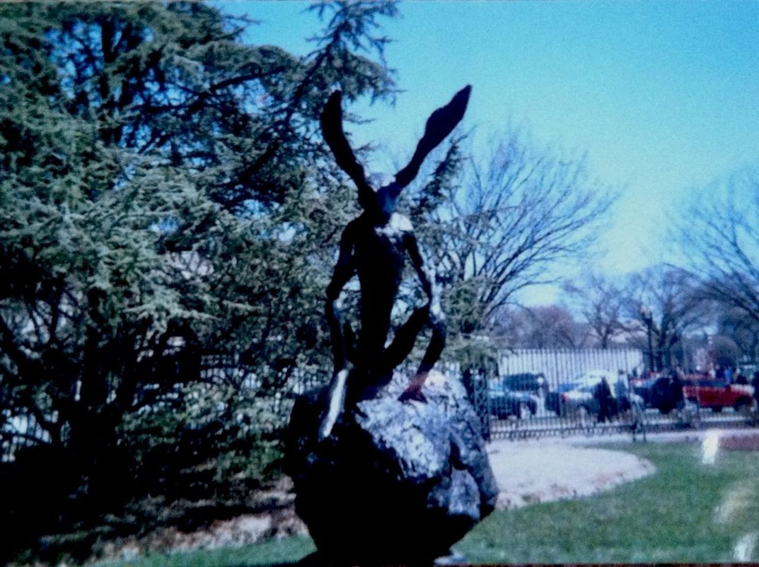 tree, water, statue, human representation, sculpture, bare tree, park - man made space, fountain, nature, sky, art and craft, creativity, day, branch, art, clear sky, outdoors, leisure activity