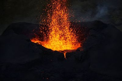 Small volcan outburst