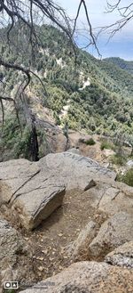 Scenic view of rocky mountains against sky