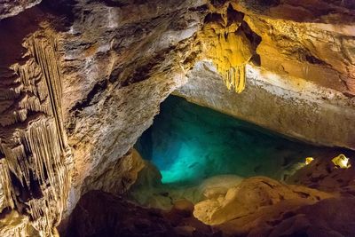 Rock formations in cave