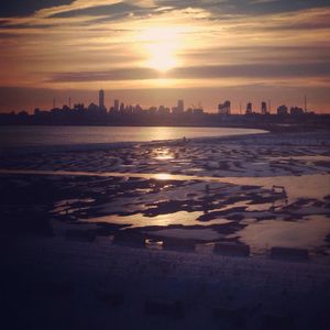 Cityscape at sunset