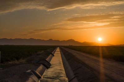 Scenic view of sunset against sky