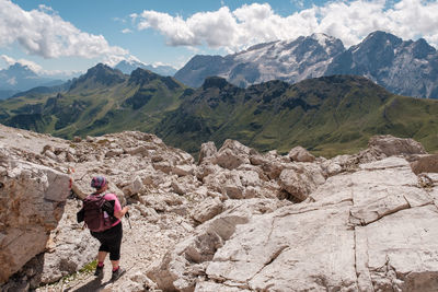 Marmolada view from sass pordoi - alto adige sudtirol - italy