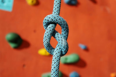 Close-up of climbing wall