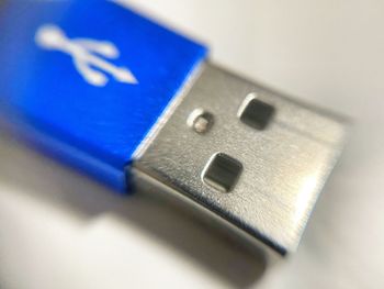 Close-up of computer keyboard on table