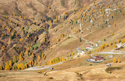 Mountain landscape in the italian alps. passo di giau area south tyrol italy