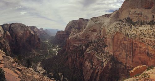 Scenic view of mountains
