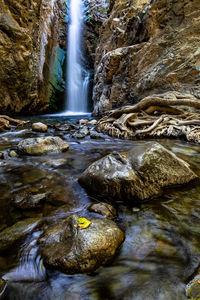 The beautiful waterfalls of millomeri at platres village troodos mountains cyprus