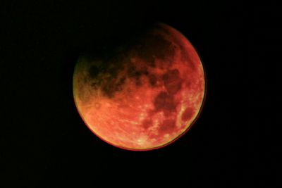 Low angle view of moon in sky