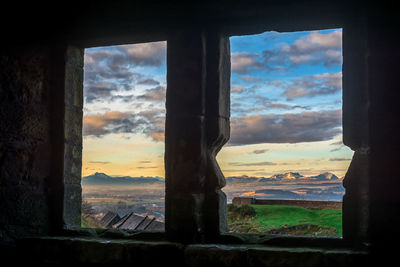 Sky seen through window