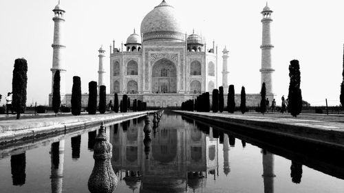 Taj mahal in its reflection