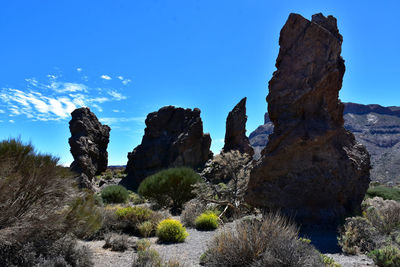 Rock formations against sky