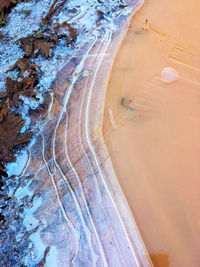 High angle view of beach