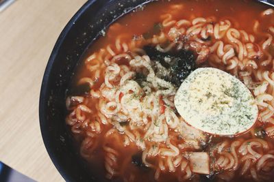 Close-up of soup in bowl